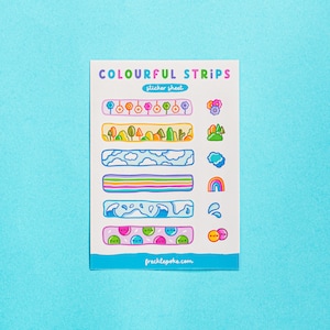 Strips Sticker Sheet, Planner Stickers, Cute Stationery, Journal Decals, Laptop stickers, Kawaii Art, Bujo