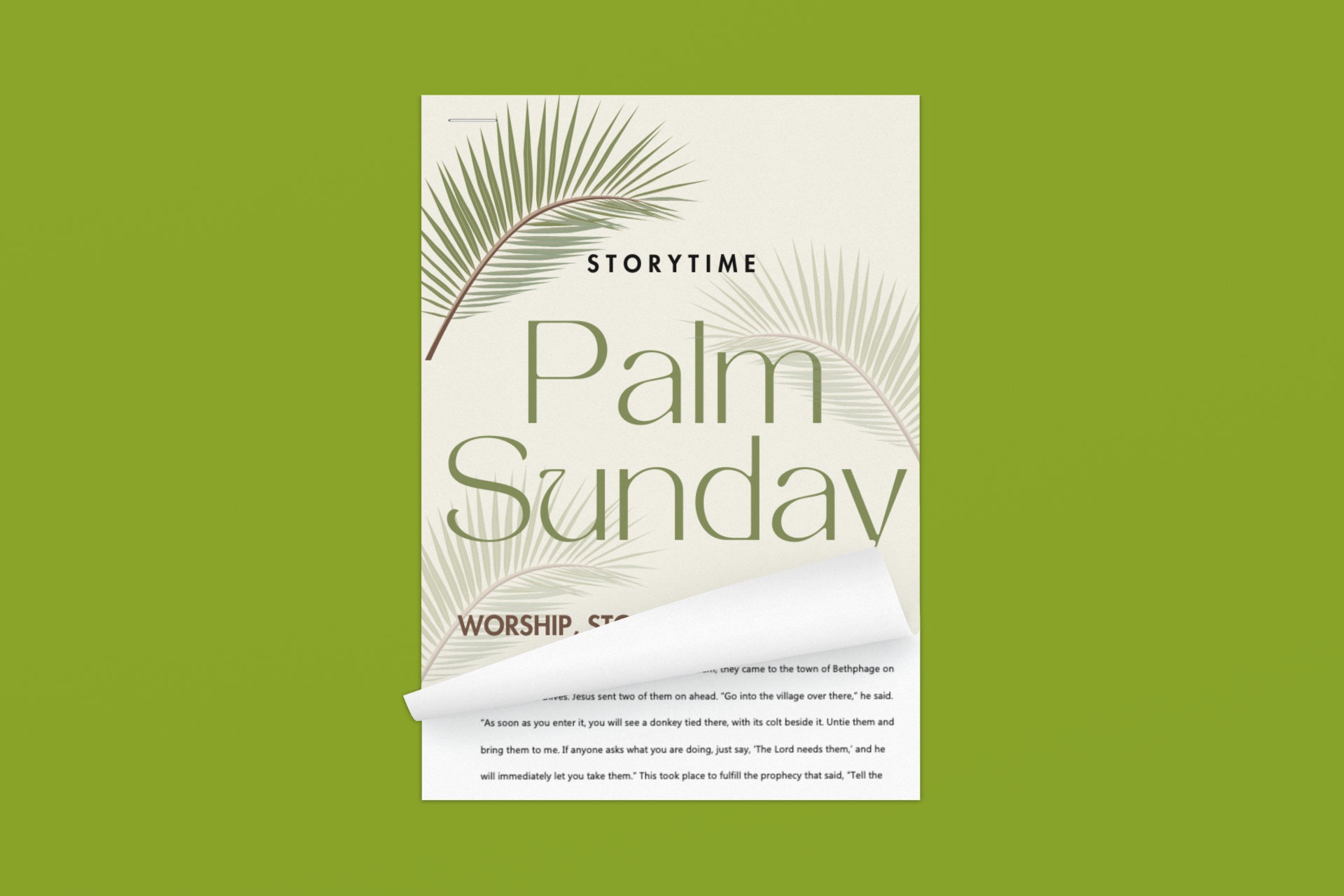 Palm Sunday Story Time, Story Script, Craft and Snack Ideas for Palm ...