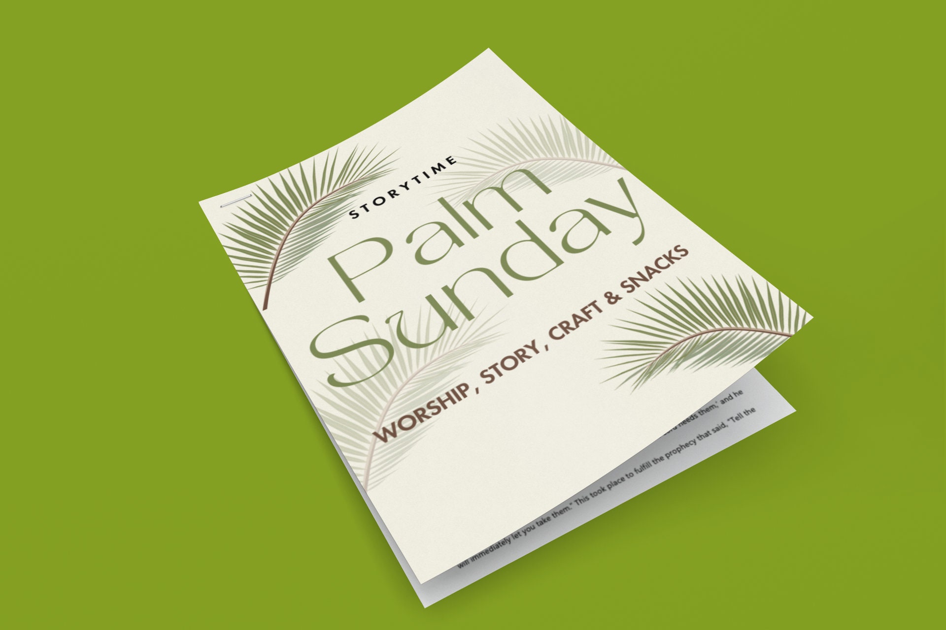 Palm Sunday Story Time, Story Script, Craft and Snack Ideas for Palm ...