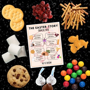 Oster-Story Snack-Mix für Ostern, Karwoche, Sonntagsschule, Vorschule, - Printable