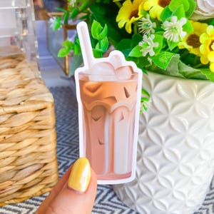 Sticker Coffee Waterproof Sticker Iced Coffee Drink Stickers