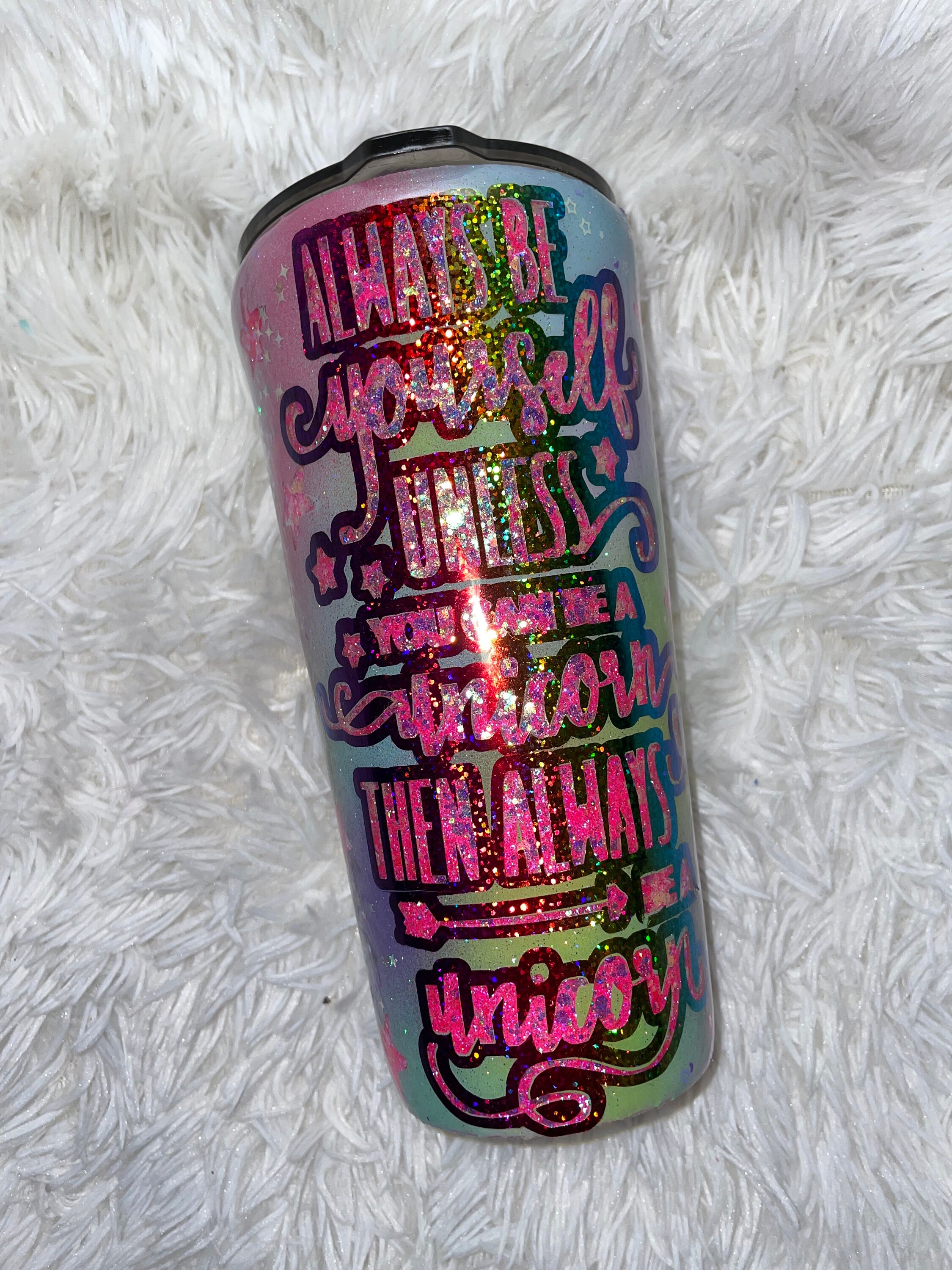 Peekaboo Glitter Tumbler Etsy