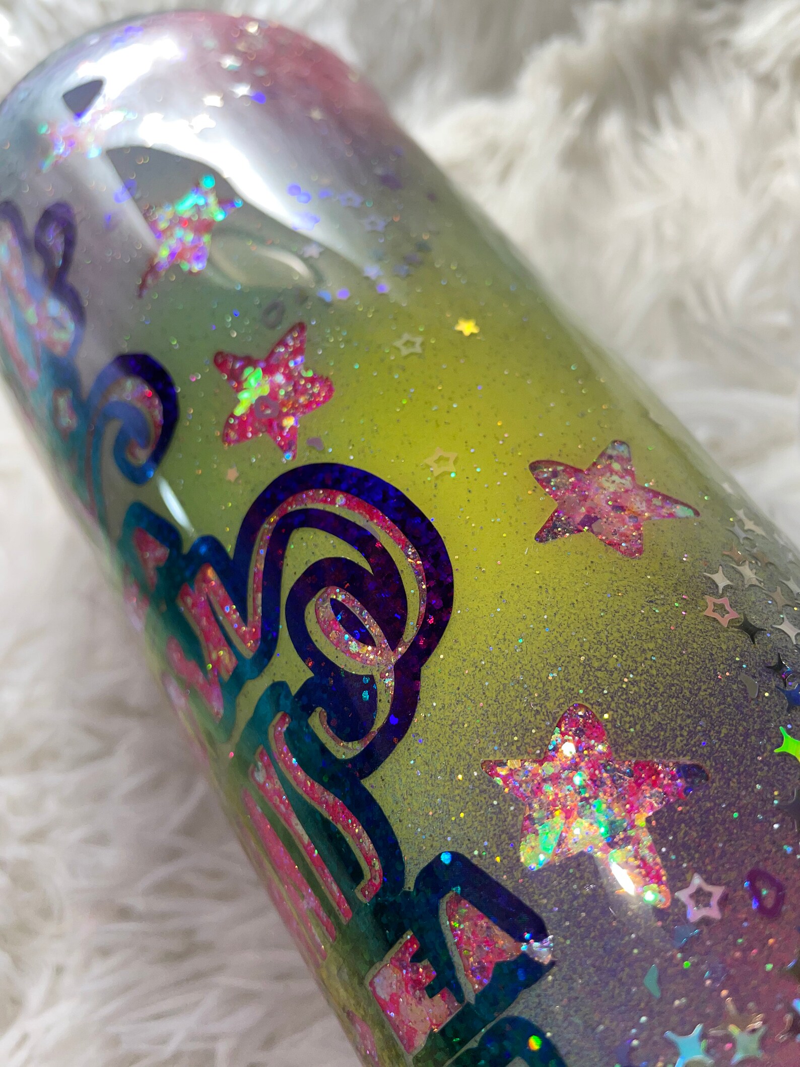 Peekaboo Glitter Tumbler Etsy