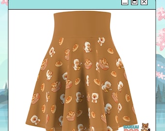 Kawaii Skater Rock: Tier Bäcker, Japanisches Essen Fashion