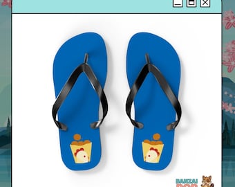 Chanclas - Pollo Karaage Kawaii - Tienda de conveniencia japonesa - Sandalias divertidas con temática de comida - Verano con estética anime