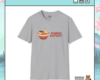 Unisex T-Shirt - Ramen Expert Japanese Food Tee - Ramen Bowl Shirt - Funny Foodie Gift - Japanese Cuisine Clothing