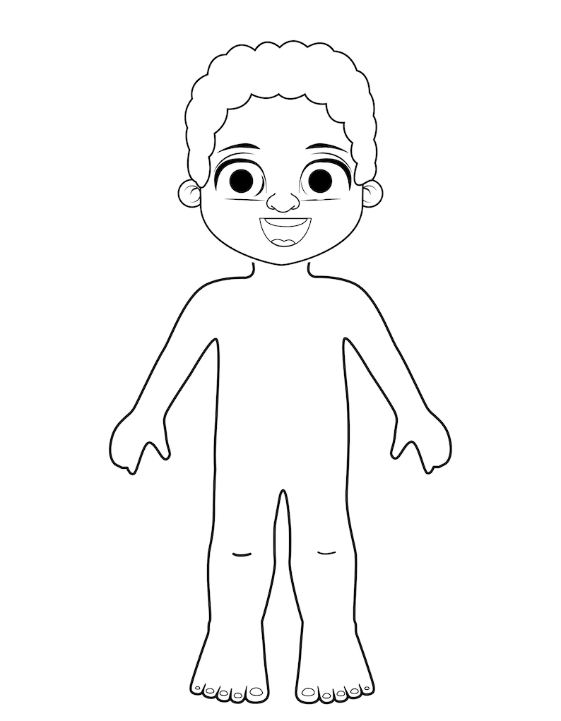 Human Body For Kids Printable Coloring Pages Cool Educational Etsy