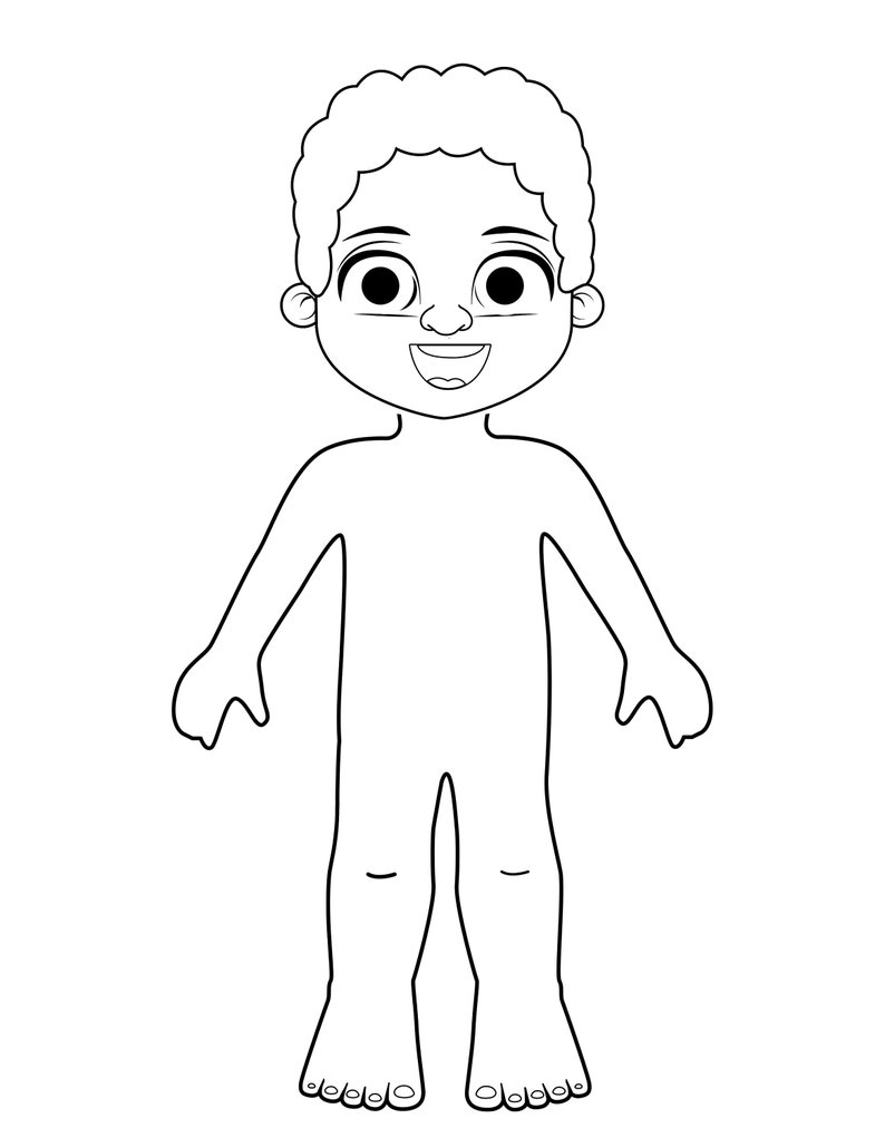 Human Body For Kids Printable Coloring Pages Cool Educational Etsy