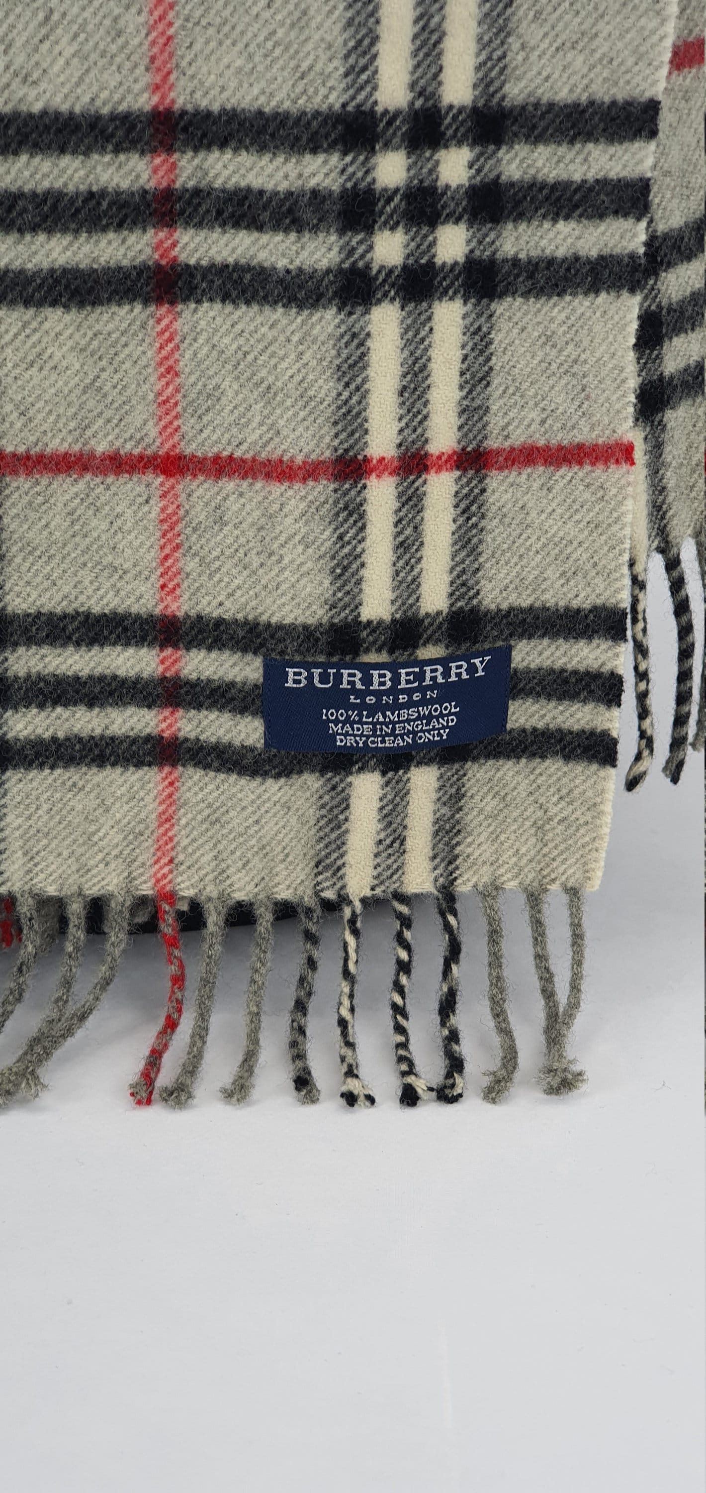 Burberry Scarf 100% Lambswool for men and women Grey | Etsy