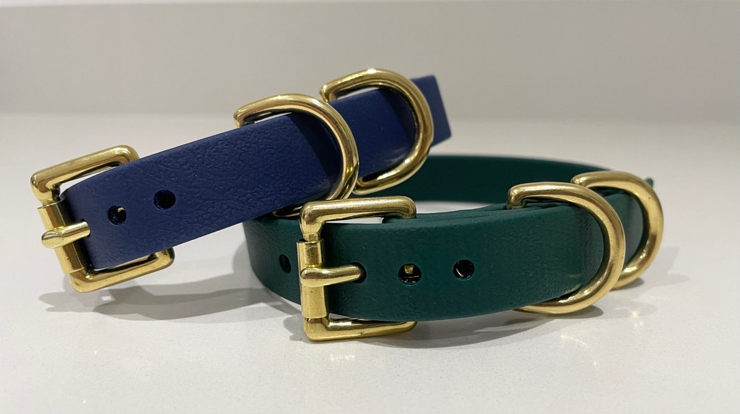 Biothane Double D Ring Collar With Solid Brass Hardware- Colour and ...