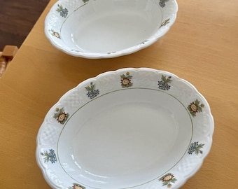 VINTAGE Royal Cauldron Bristol Ironstone June Garden Oval ServingDishes Set of 2