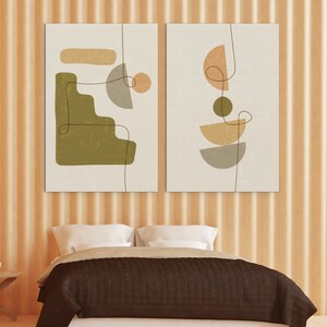 Boho Print Wall Art Set of 2 | Modern Minimalist Print | Natural and Soothing Home Decor