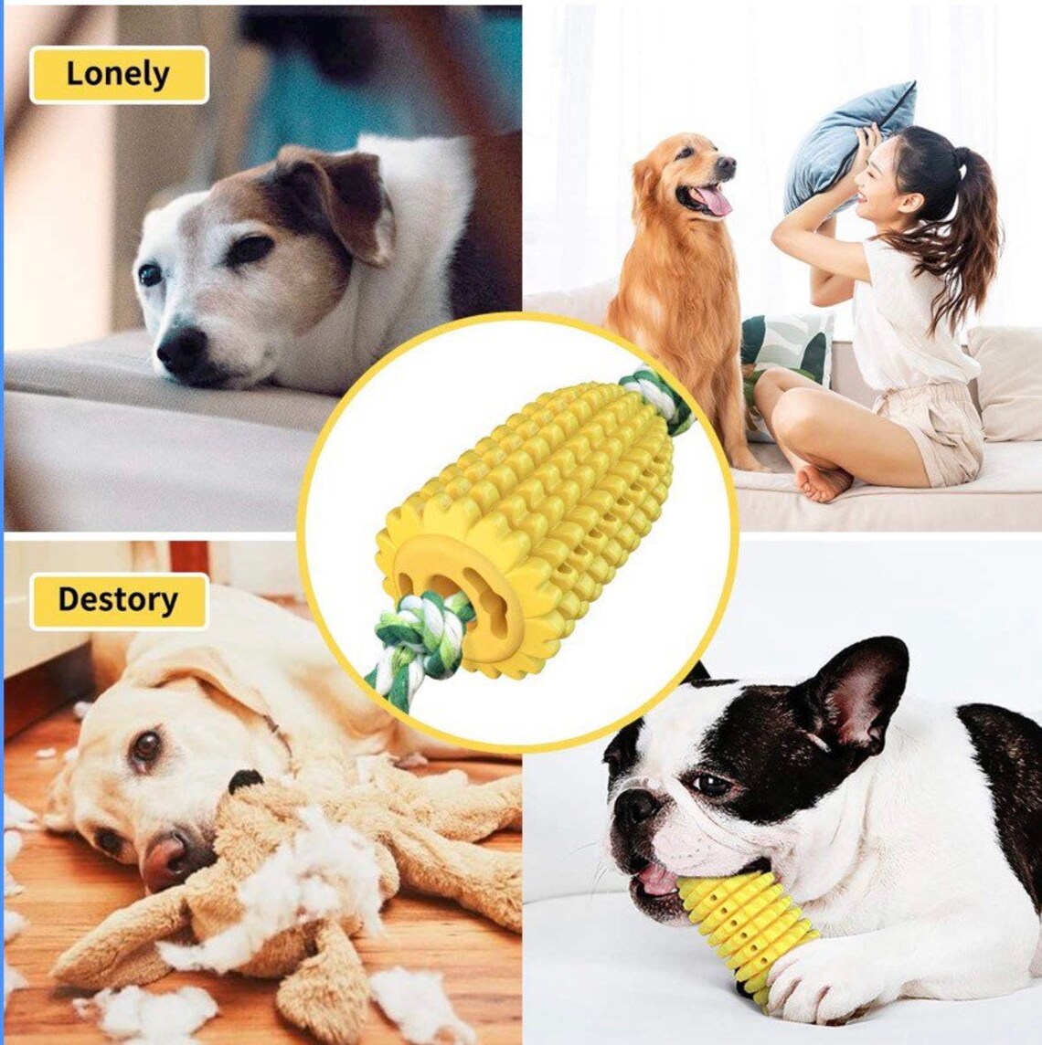 Corn on the cob Dog Chew Toys for Aggressive Chewer Teeth Etsy
