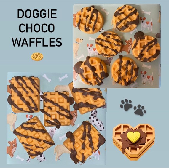 Doggie Choco Waffles Dog Treats Etsy UK