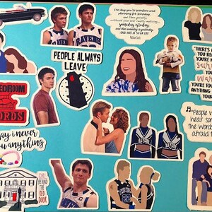 Fun Tv Show stickers! Vinyl, Waterproof stickers of your favorite tv show! Great for hydroflasks, waterbottles, coolers, laptops, and more!!