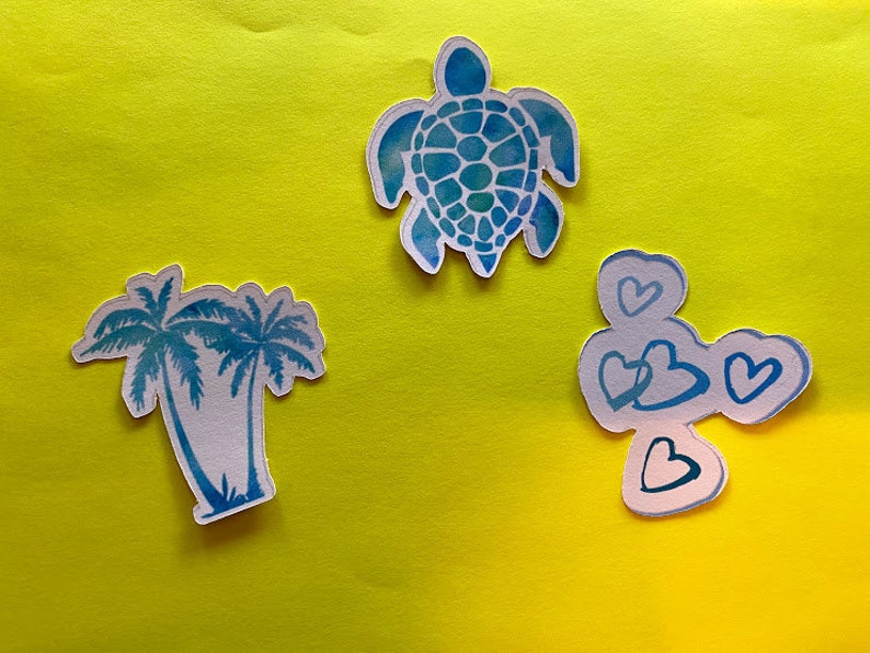 pineapple van turtle Fun BLUE aesthetic vsco stickers girl power popsicle life is good california flower hearts and more!!