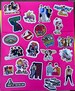 Fun 80's movies, trends, and toys stickers! Waterproof, Vinyl stickers perfect for hydroflasks, laptops, waterbottles, and more! 
