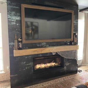 7.5&quot; x 7.5&quot; Custom Fireplace mantle - Hand Crafted 48&quot; - 96&quot; Hardwood Custom Sizes available