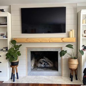 Floating Mantle For Fireplaces - 5.5&quot; Deep x 5.5&quot; tall x 48&quot; - 96&quot; Long. Custom Fireplace Mantles and Floating Shelves