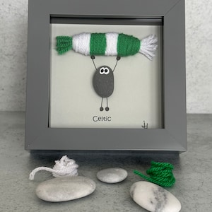 Celtic Frame- Football gift, Football Fan, Birthday Gift, Pebble Art, Gift for Him, Rock Art, Valentines Gift