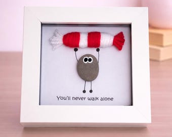 Liverpool Football Frame- YNWA Gift, YNWA, Football Fan, Pebble Art, Birthday Gift, Valentines Gift, Gift for Him