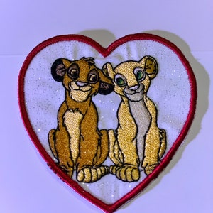 Simba and Nala Lion King Disney iron on patch