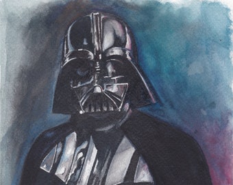Darth Vader by Paul Downs. Watercolor painting,  Sci-Fi, fantasy art,Science fiction,Star Wars
