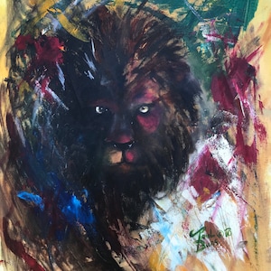 BELLE ARTI "Leo" Stampa a inchiostro d'archivio su carta fotografica di alta qualità dal mio dipinto acrilico, arte murale