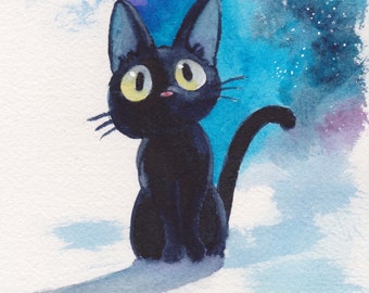 Jiji av Paul Downs. Arkivtryck med bläck på premiumfotopapper, fantasikonst, illustration, väggkonst, animationskonst