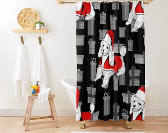Off White Shower Curtain Retro Off White Shower Curtains Etsy