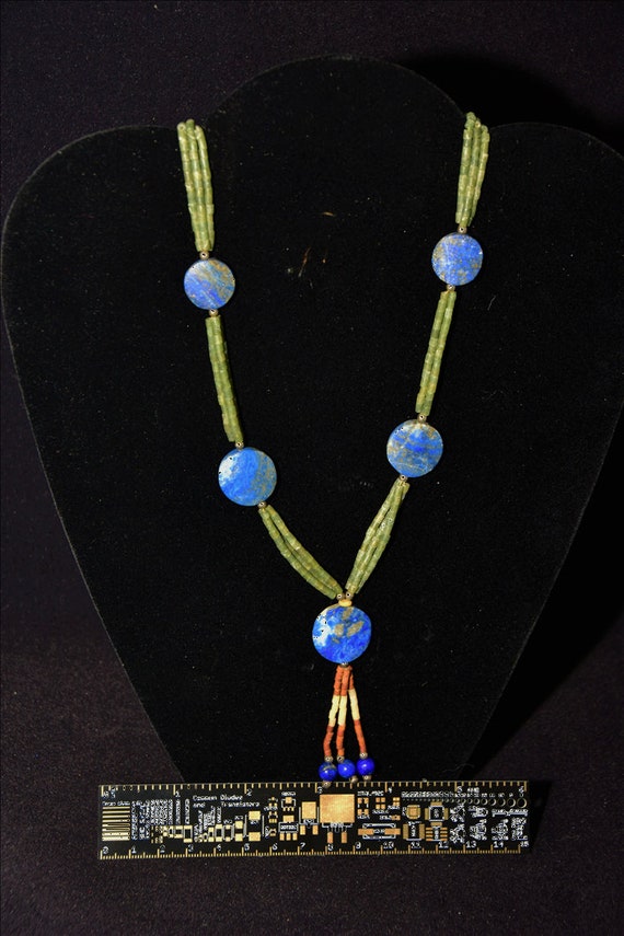 Traditional Afghan Necklace, with Lapis Lazuli, A… - image 2