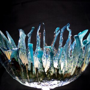Decorative Bowl - Ocean Theme with Crystal Beads