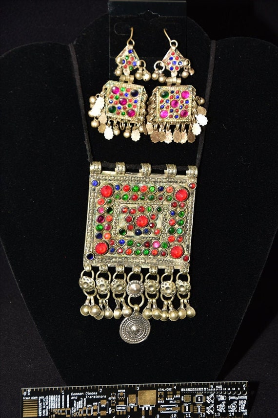 Traditional Tribal Afghan Necklace With Earrings S