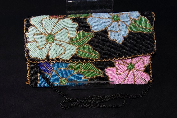 Pochette Da Sera Floreale Con Ricamo E Perline, Borsa Elegante Con Catene Staccabili Per Matrimoni E Feste - 3