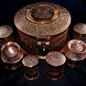 Vintage Copper  Paan Dan - 19th Century - Complete Set - RARE FIND