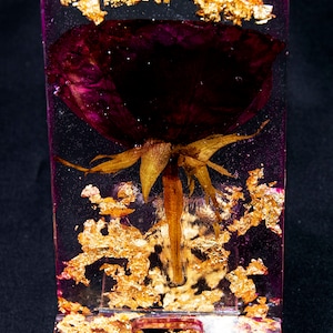 Cell Phone / IPod Stand with Real ROSE - Handmade