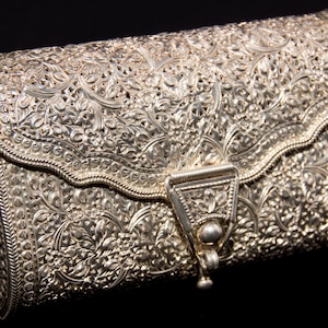 Sterling Silver (925) Filigree Handbag / Clutch. Mint Condition. RARE FIND!