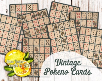 Printable Pokeno Cards Printable Playing Cards Cards Rainbow Room