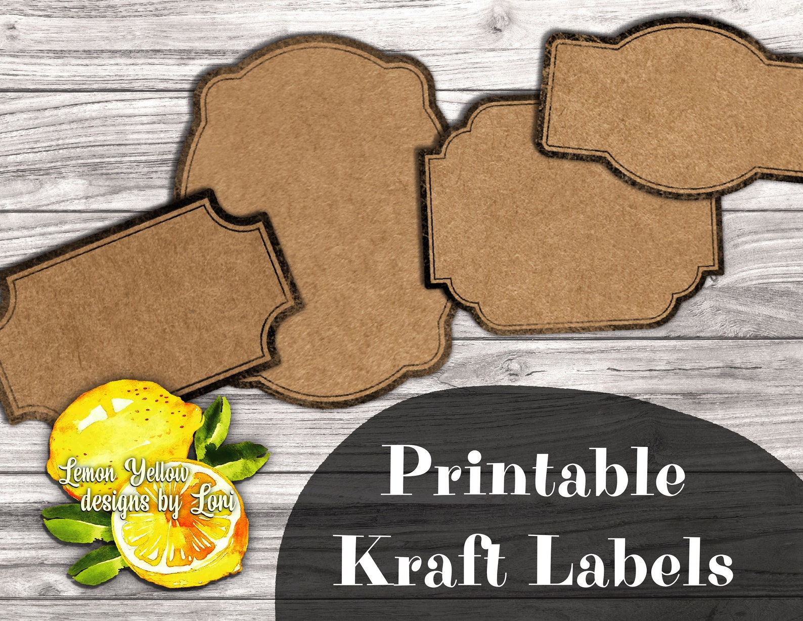 Printable Vintage Kraft Labels for Scrapbooking Junk - Etsy