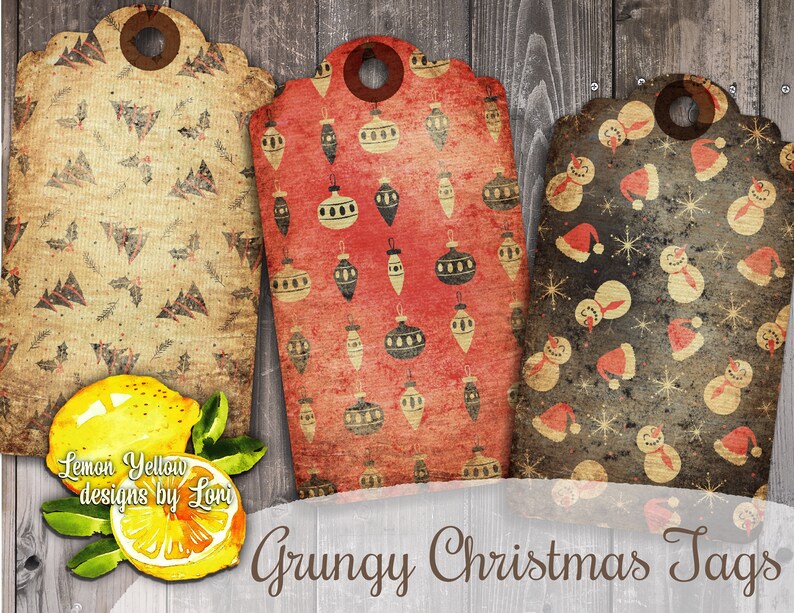Large printable christmas tags for holiday gift wrap etsy uk