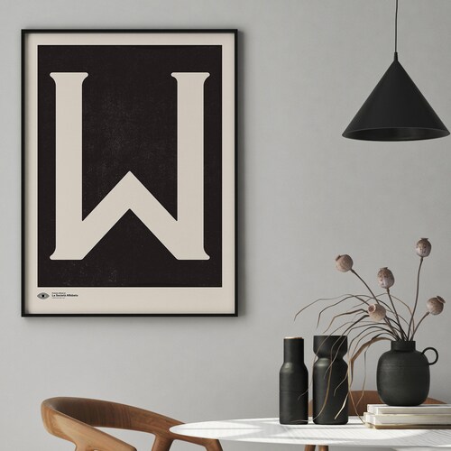Printable Letter W Letter Art Print Initial Digital Wall - Etsy