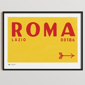 XL Arte de parede inspirada na Itália, tipo pôster de impressão artística, Roma, Roma | Download instantâneo | Impressão de arte minimalista de meados do século, imprima você mesmo