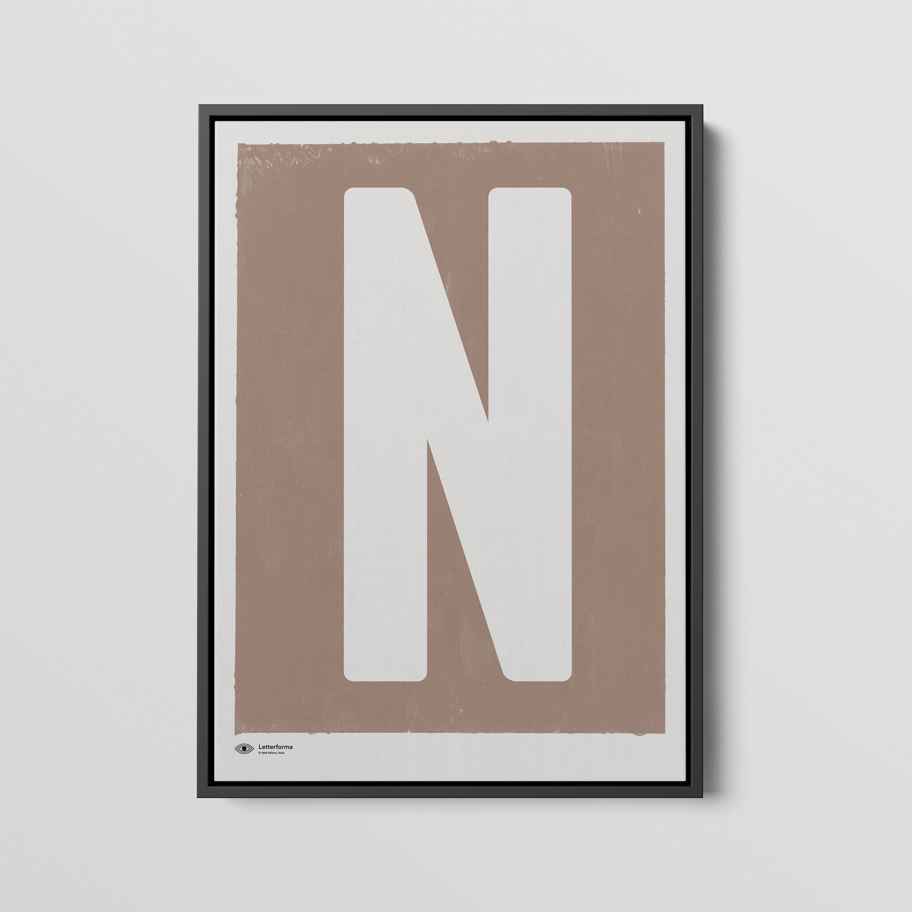 Capital Letter Wall Art | Monogram Poster Art Print | Letter N ...