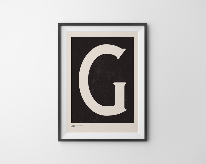 Capital Letter Wall Art Monogram Poster Art Print Letter G Instant Download Minimalist Mid Century Art Print Printable Wall Art image 2