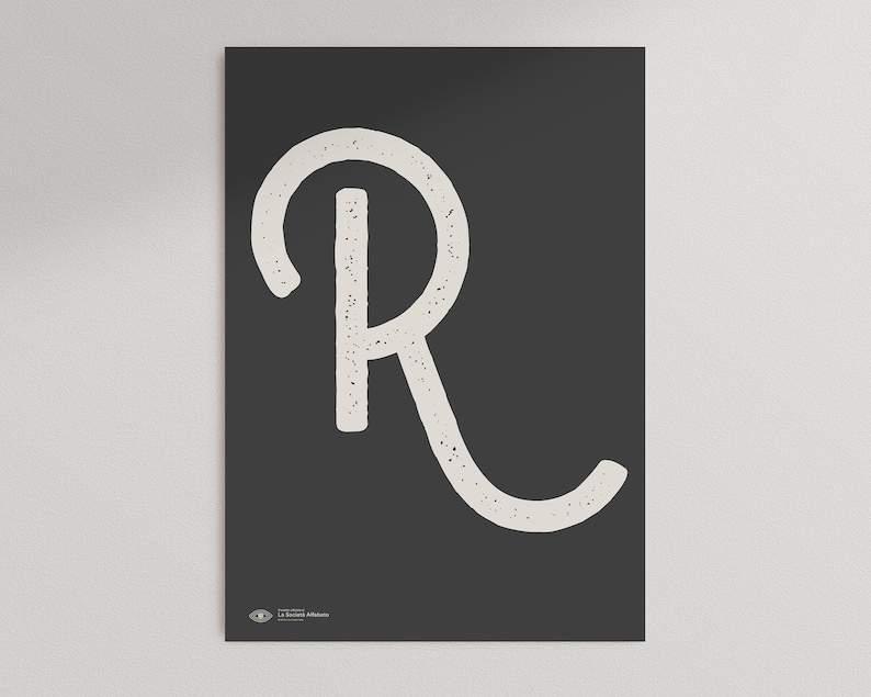 Capital Letter Wall Art Monogram Poster Art Print Letter R | Etsy