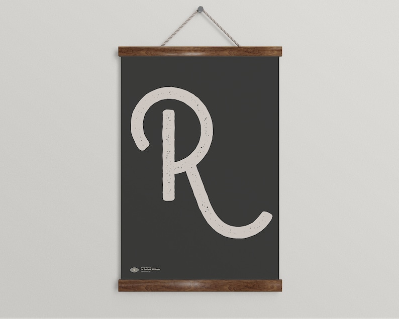 Capital Letter Wall Art Monogram Poster Art Print Letter R | Etsy