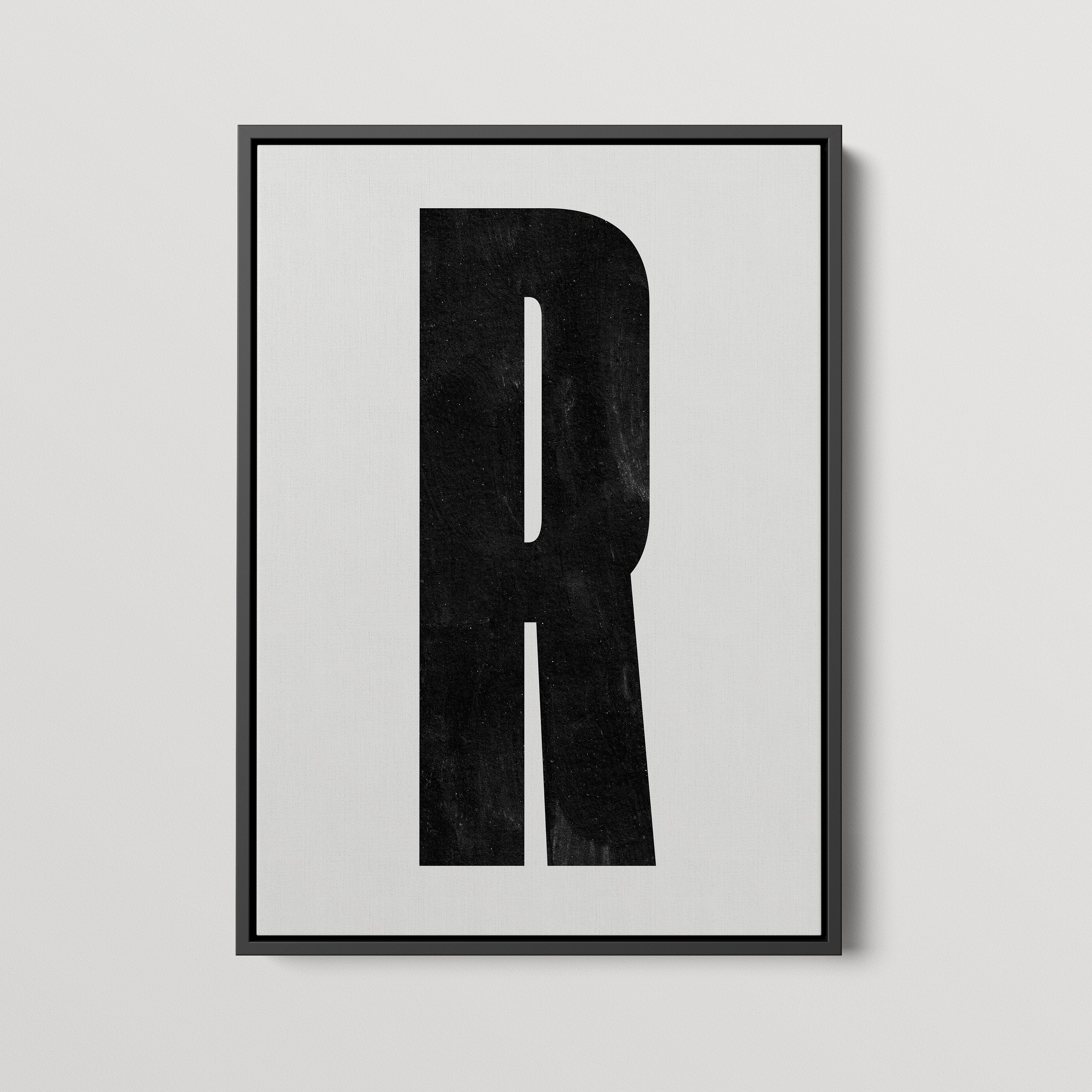 Capital Letter Wall Art Monogram Poster Art Print Letter R | Etsy