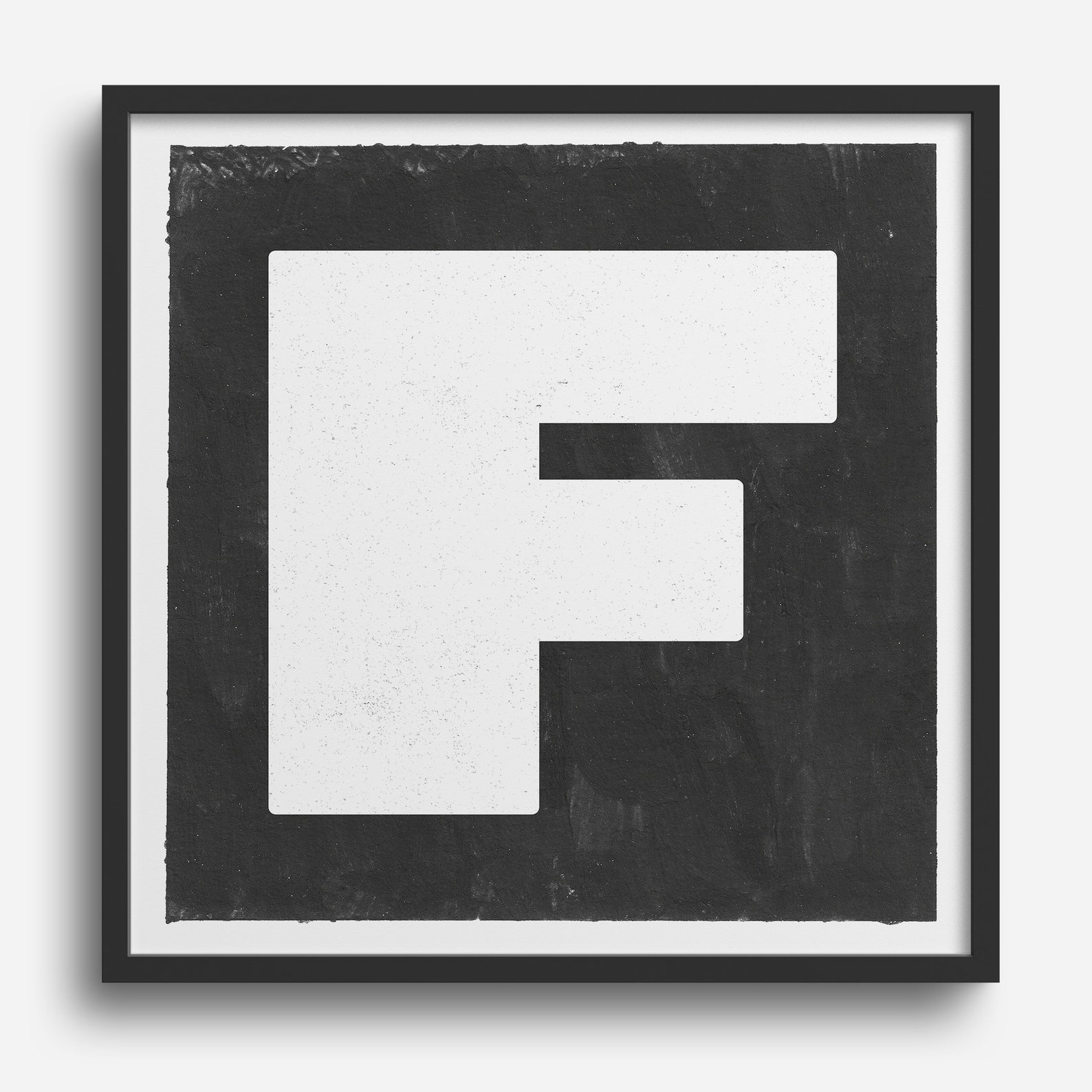 LETTER F Block Letter Square Wall Art Modern (Download Now) Etsy