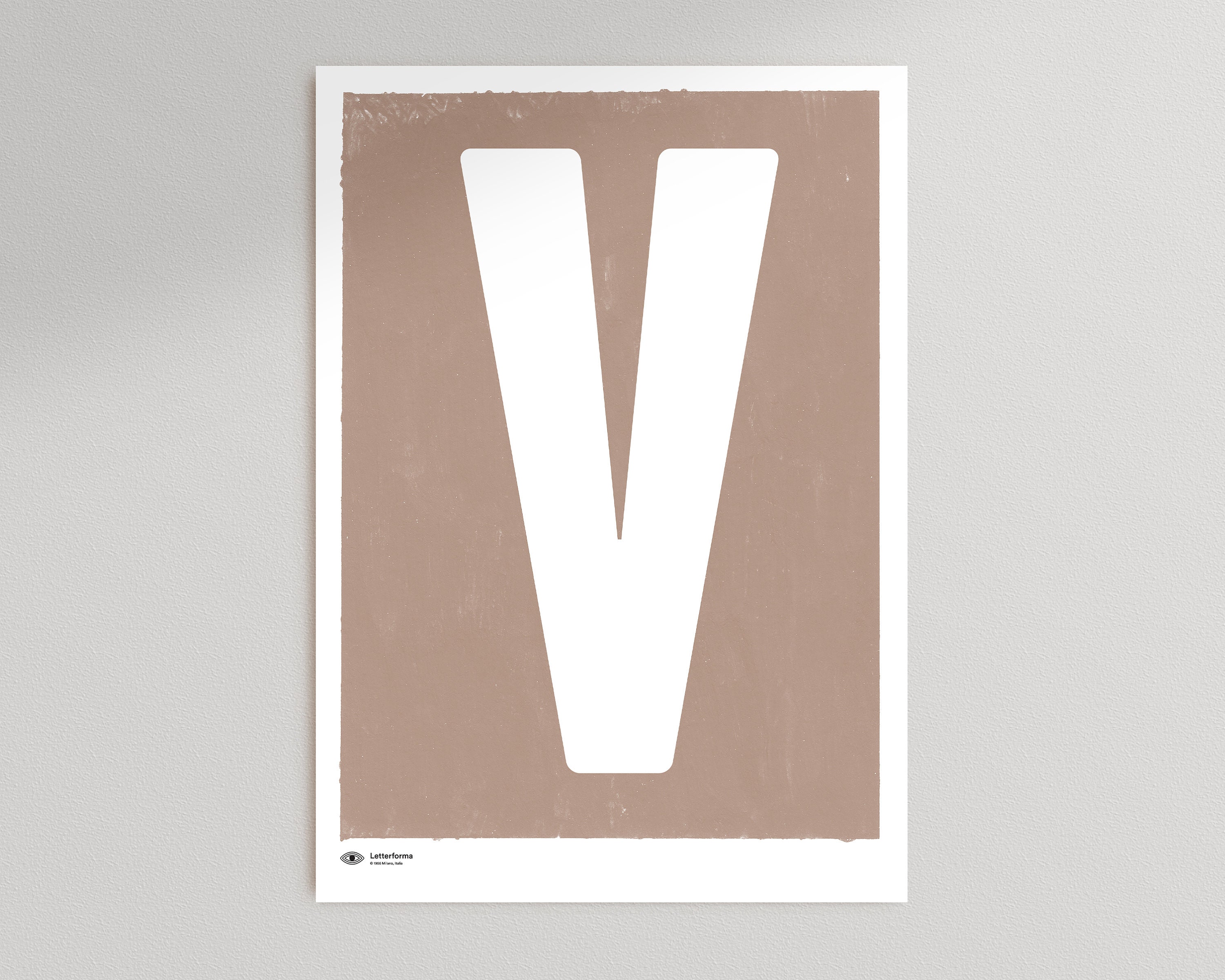 Capital Letter Wall Art | Monogram Poster Art Print | Letter V ...