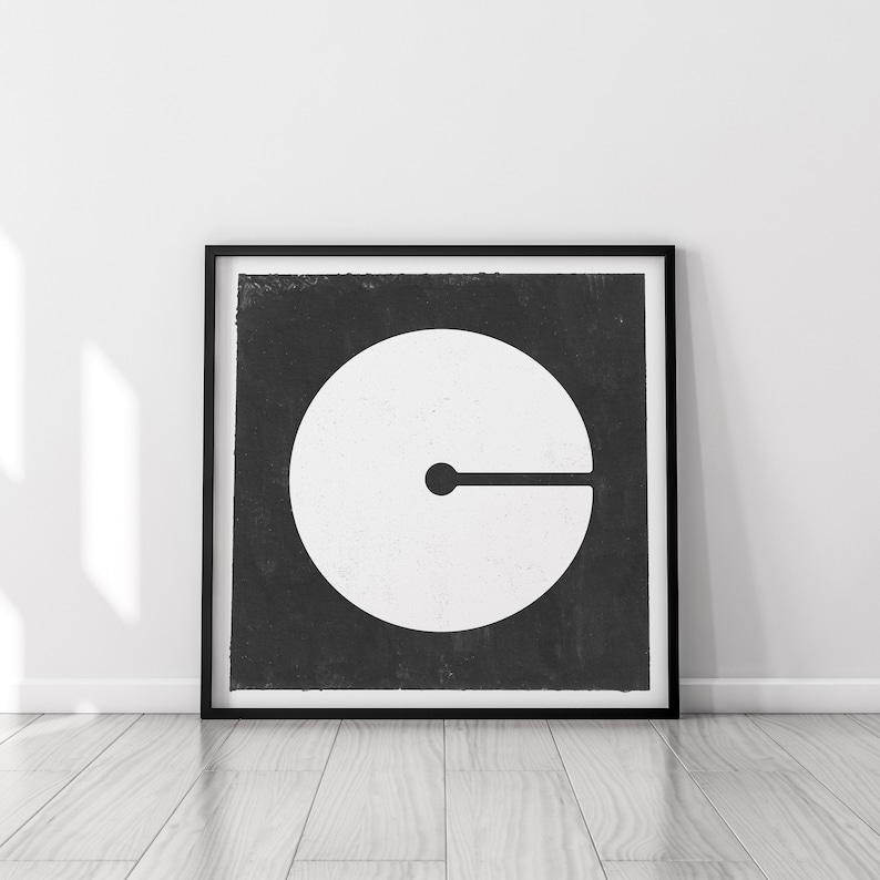 LETTER C — Block Letter Square Wall Art, Modern Monogram Poster Art ...